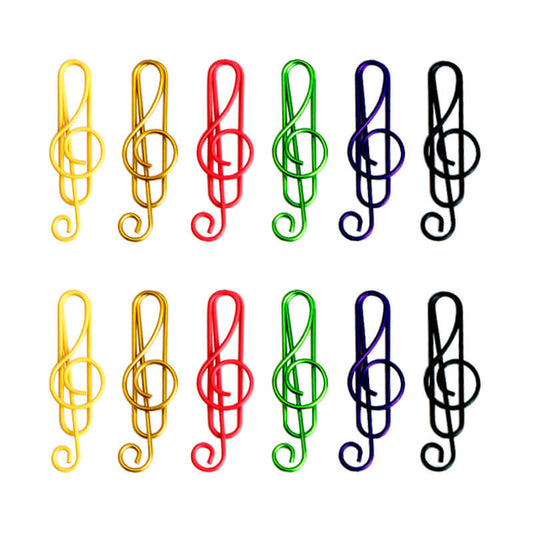 🎵Music multicoloured metal paper clips(100 PCS)