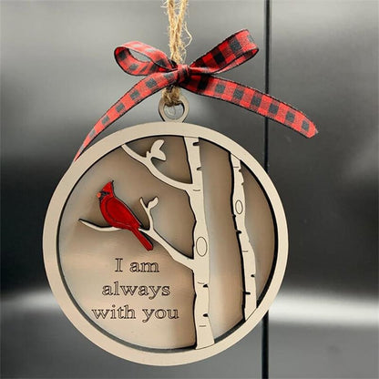 Handmade memorial ornament with Cardinals- We Are Always With You