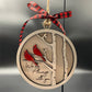 Handmade memorial ornament with Cardinals- We Are Always With You
