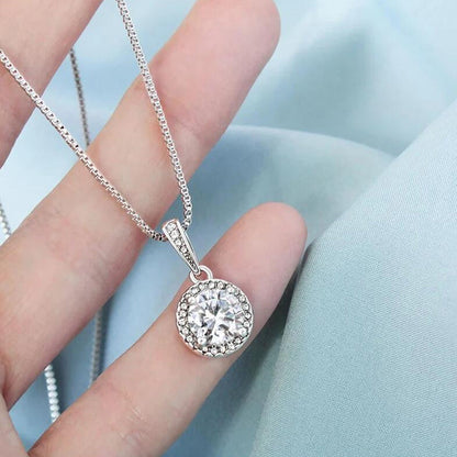 To My Soulmate Sparkling Round Created Necklace