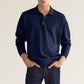 Men's Fashion Casual Loose Lapel Long Sleeve Polo Shirt
