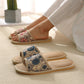Linen slippers for household lovers