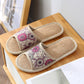 Linen slippers for household lovers