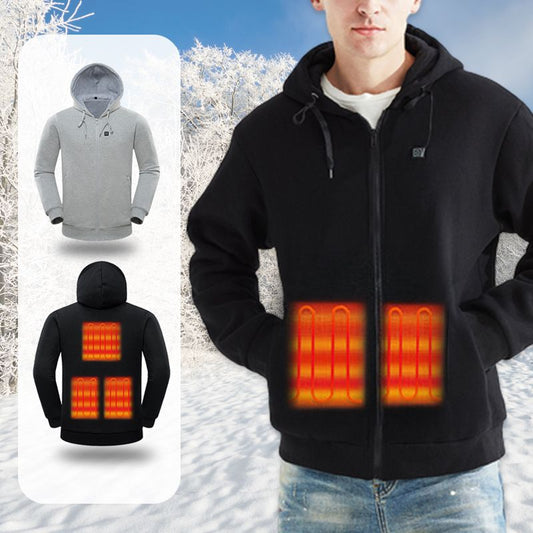 Warm Gift! USB Heated Casual Hoodie Jacket