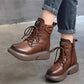 Great Gift - Women's Faux Leather Plush Lined Martin Boots
