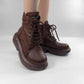 Great Gift - Women's Faux Leather Plush Lined Martin Boots