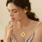 Nice Gift for Delicate Women! Italian Jewelry Set of Four-leaf Clover
