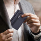 Men's wallet with automatic pop-up card holder