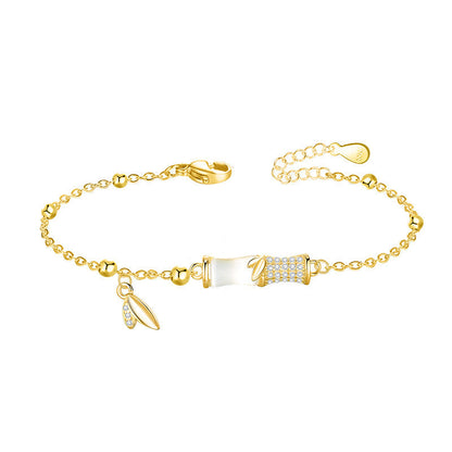 [Good Luck] Hetian Jade Bamboo Bracelet for Women