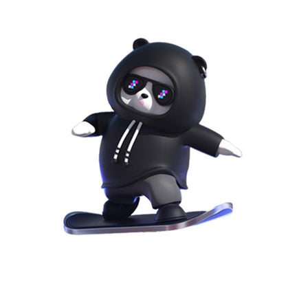 Cartoon Bear Skateboard Doll